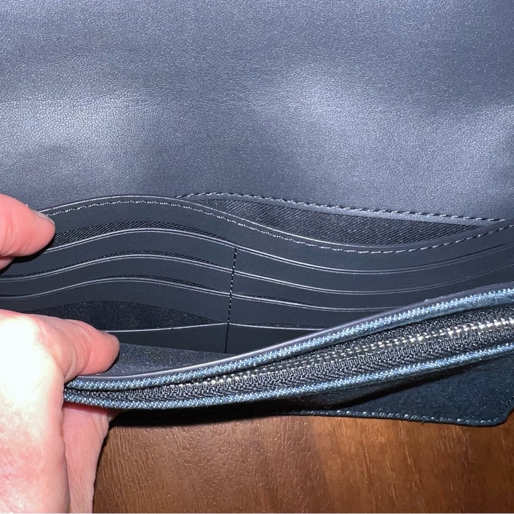Coach Blue Denim Ana Crossbody Bag/Clutch with Studded Details - Picture 5 of 16